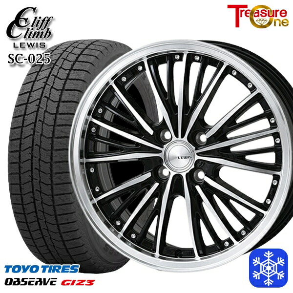 165/55R15 N-BOX タント 2024～2025年製 トーヨー オブザーブ ギズ3 トレジャーワン クリフクライムルイス SC025 15インチ 4.5J 4H100 新品 スタッドレス1台分4本セット