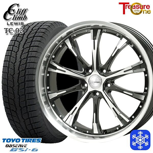 225/60R18 RAV4 NX 2024～2025年製 トーヨー オブザーブ GSi6 トレジャーワン クリフクライムルイス TC02 18インチ 7.0J 5H114.3 スタッドレスタイヤホイール4本セット｜トレッド新横浜師岡店