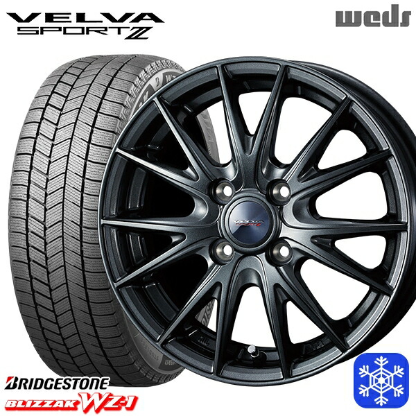 205/50R17 日産オーラ 2025年製 ブリヂストン ブリザック WZ1 Weds ウェッズ ヴェルヴァスポルト2 17インチ 6.0J 4H100 新品 スタッドレス1台分4本セット