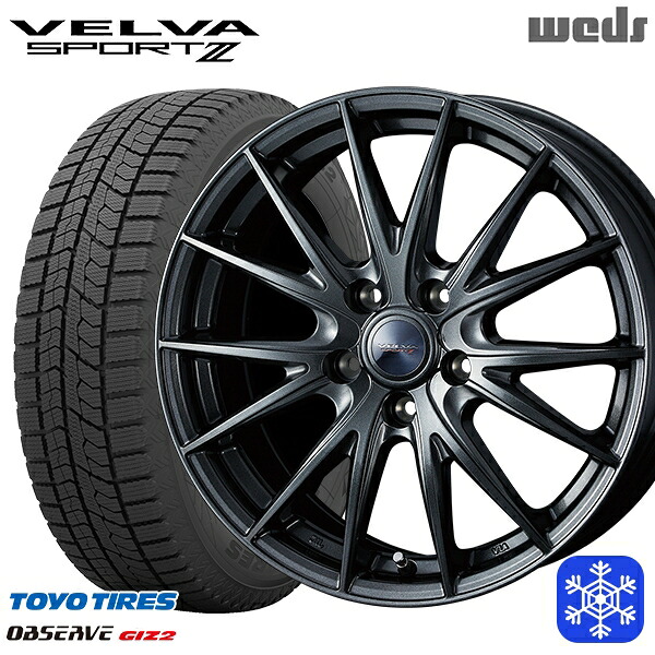 215/50R17 エクシーガ レガシィB4 2024～2025年製 トーヨー オブザーブ ギズ2 Weds ウェッズ ヴェルヴァスポルト2 17インチ 7.0J 5H100 スタッドレスタイヤホイール4本セット｜トレッド新横浜師岡店