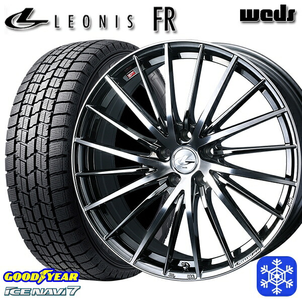 235/50R18 アルファード ヴァルファイア 2023~2024年製 グッドイヤー アイスナビ7 NAVI7 Weds ウェッズ レオニス FR BMCMC 18インチ 7.0J 5H114.3 スタッドレスタイヤホイール4本セット|トレッド新横浜師岡店