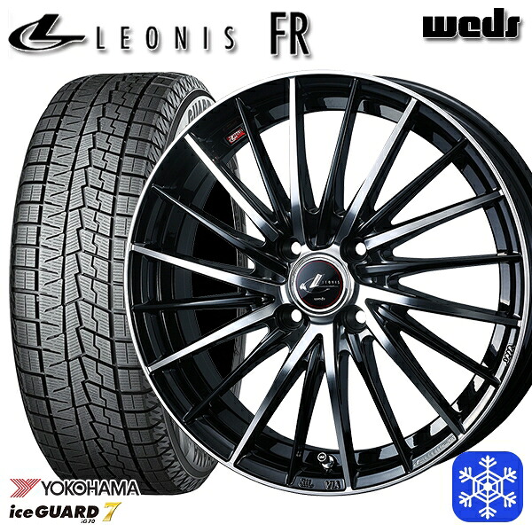 185/55R16 フィットシャトル 2024～2025年製 ヨコハマ アイスガード7 IG70 Weds ウェッズ レオニス FR PBMC 16インチ 6.0J 4H100 スタッドレスタイヤホイール4本セット｜トレッド新横浜師岡店 100,750円