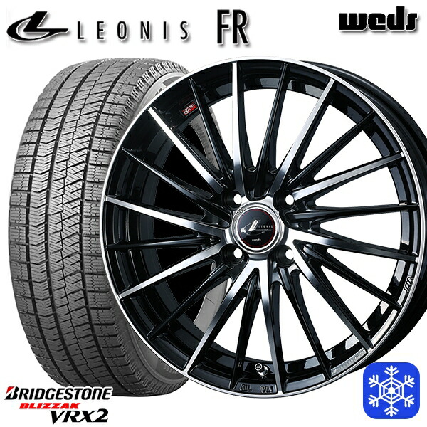 185/65R15 アクア ノート フィット 2023～2024年製 ブリヂストン ブリザック VRX2 Weds ウェッズ レオニス FR PBMC 15インチ 5.5J 4H100 新品 スタッドレス1台分4本セット