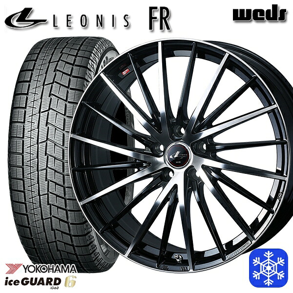 225/60R17 アルファード ヴェルファイア 2023～2024年製 ヨコハマ アイスガード IG60 Weds ウェッズ レオニス FR PBMC 17インチ 7.0J 5H114.3 新品 スタッドレス1台分4本セット