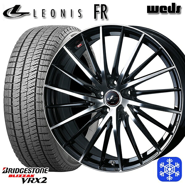 235/50R18 アルファード ヴァルファイア 2023~2024年製 ブリヂストン ブリザック VRX2 Weds ウェッズ レオニス FR PBMC 18インチ 8.0J 5H114.3 スタッドレスタイヤホイール4本セット|トレッド新横浜師岡店