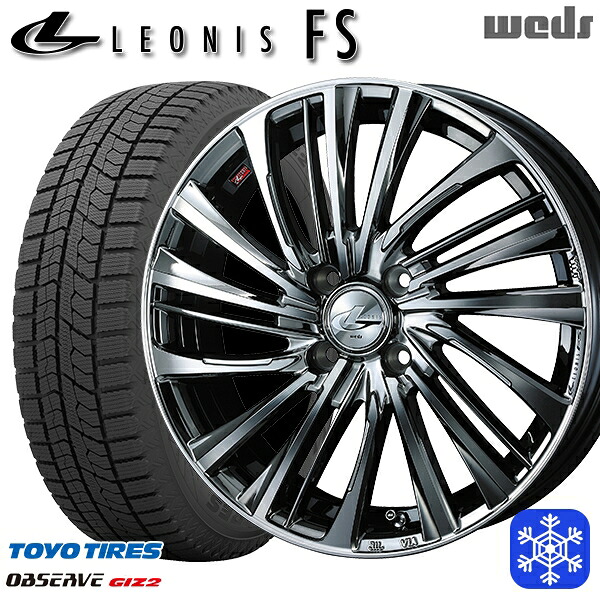 165/65R14 ハスラー ソリオ 数量限定 2022~2023年製 トーヨー オブザーブ ギズ2 Weds ウェッズ レオニス FS BMCMC 14インチ 4.5J 4H100 スタッドレスタイヤホイール4本セット|トレッド新横浜師岡店
