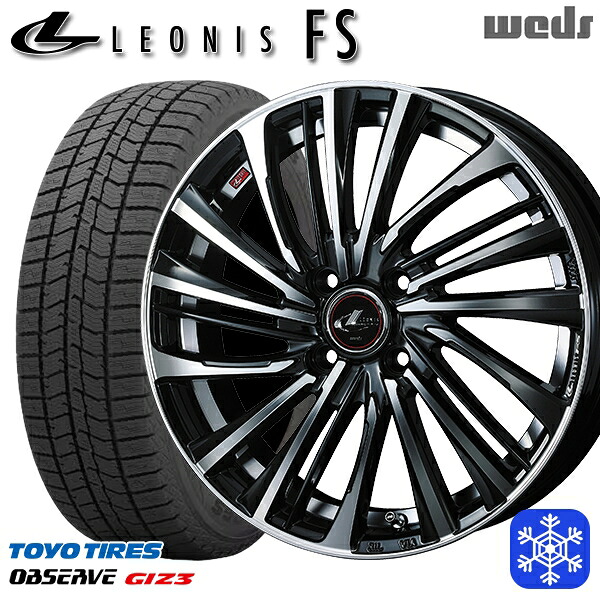 175/70R14 ヤリス ヴィッツ 2024～2025年製 トーヨー オブザーブ ギズ3 Weds ウェッズ レオニス FS PBMC 14インチ 5.5J 4H100 スタッドレスタイヤホイール4本セット｜トレッド新横浜師岡店