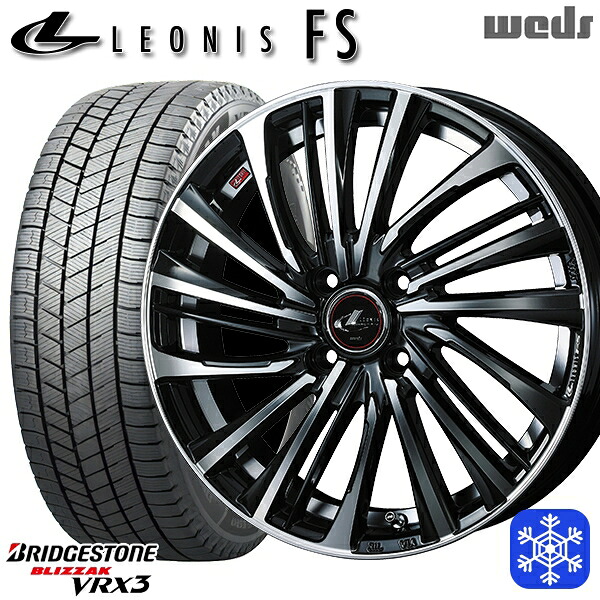 185/60R15 ヤリス ヴィッツ 2024～2025年製 ブリヂストン ブリザック VRX3 Weds ウェッズ レオニス FS PBMC 15インチ 5.5J 4H100 スタッドレスタイヤホイール4本セット｜トレッド新横浜師岡店