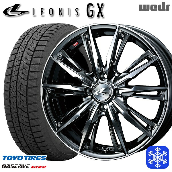 165/65R14 ハスラー ソリオ 数量限定 2022～2023年製 トーヨー オブザーブ ギズ2 Weds ウェッズ レオニス GX BMCMC 14インチ 4.5J 4H100 スタッドレスタイヤホイール4本セット｜トレッド新横浜師岡店