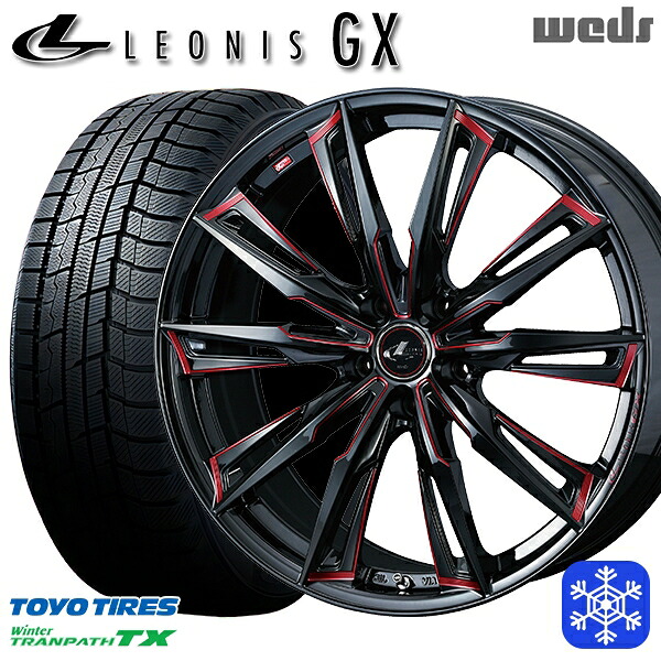 225/60R17 アルファード ヴェルファイア 2025年製 トーヨー ウィンタートランパス TX Weds ウェッズ レオニス GX BK/SC 17インチ 7.0J 5H114.3 スタッドレスタイヤホイール4本セット|トレッド新横浜師岡店