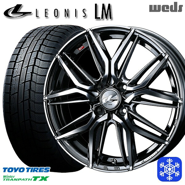 165/60R15 ハスラー ソリオ 2023～2024年製 トーヨー ウィンター トランパス TX Weds ウェッズ レオニス LM BMCMC 15インチ 4.5J 4H100 スタッドレスタイヤホイール4本セット｜トレッド新横浜師岡店