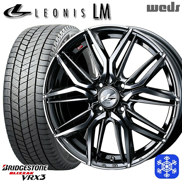 155/65R14 N-BOX タント 2025年製 ブリヂストン ブリザック VRX3 Weds ウェッズ レオニス LM BMCMC 14インチ 4.5J 4H100 新品 スタッドレス1台分4本セット