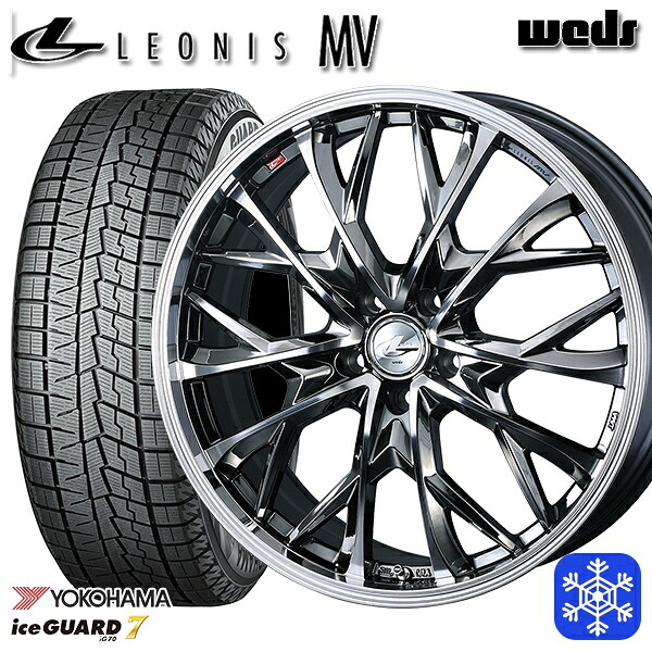 225/45R18 クラウン レヴォーグ 2024～2025年製 ヨコハマ アイスガード7 IG70 Weds ウェッズ レオニス MV BMCMC 18インチ7.0J 5H114.3 スタッドレスタイヤホイール4本セット｜トレッド新横浜師岡店