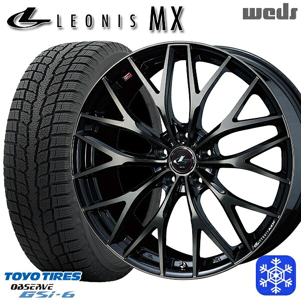 225/60R18 RAV4 NX 2024～2025年製 トーヨー オブザーブ GSi6 Weds ウェッズ レオニス MX PBMC/TI 18インチ 7.0J 5H114.3 スタッドレスタイヤホイール4本セット｜トレッド新横浜師岡店 116,600円