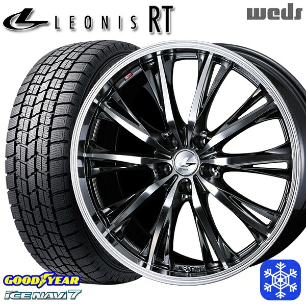 235/50R18 アルファード ヴァルファイア 2023~2024年製 グッドイヤー アイスナビ7 NAVI7 Weds ウェッズ レオニス RT BMCMC 18インチ 7.0J 5H114.3 スタッドレスタイヤホイール4本セット|トレッド新横浜師岡店