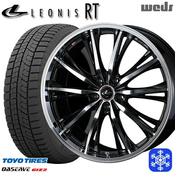 205/60R16 エスティマ マツダ3 2023～2024年製 トーヨー オブザーブ ギズ2 Weds ウェッズ レオニス RT PBMC 16インチ 6.5J 5H114.3 新品 スタッドレス1台分4本セット