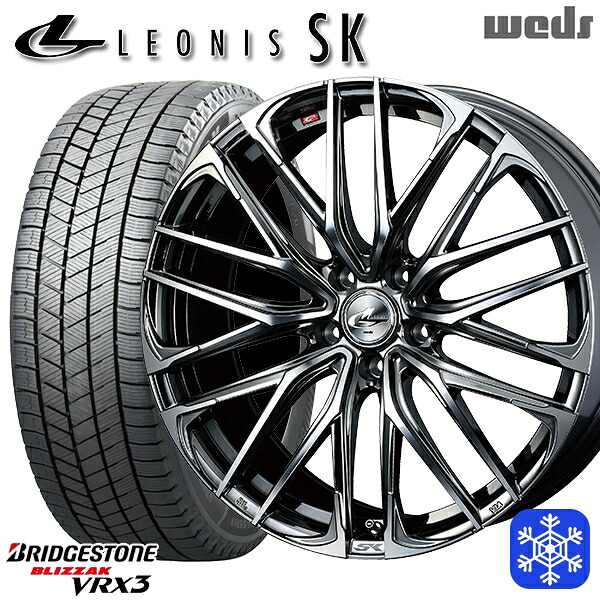 215/60R17 96Q アルファード ヴェルファイア 2025年製 ブリヂストン ブリザック VRX3 Weds ウェッズ レオニス SK BMCMC 17インチ 7.0J 5H114.3 スタッドレスタイヤホイール4本セット｜トレッド新横浜師岡店