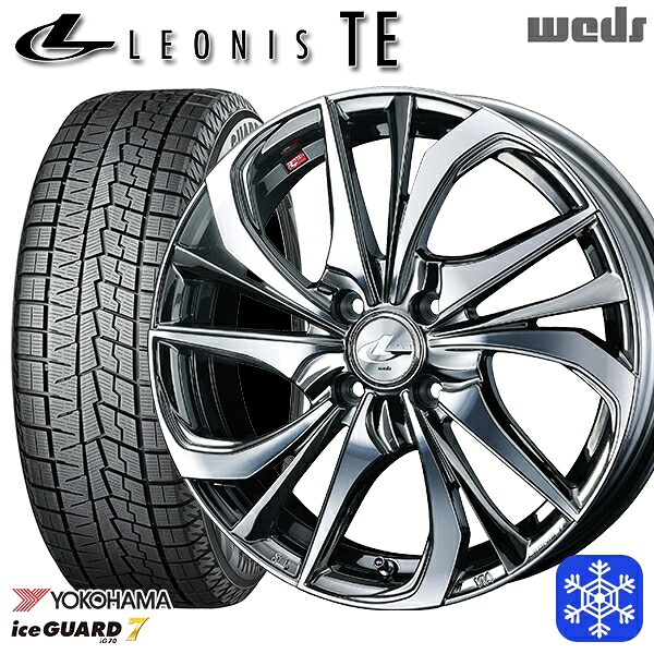 195/55R16 カローラ フィット 2024~2025年製 ヨコハマ アイスガード7 IG70 Weds ウェッズ レオニス TE BMCMC 16インチ 6.0J 4H100 スタッドレスタイヤホイール4本セット|トレッド新横浜師岡店