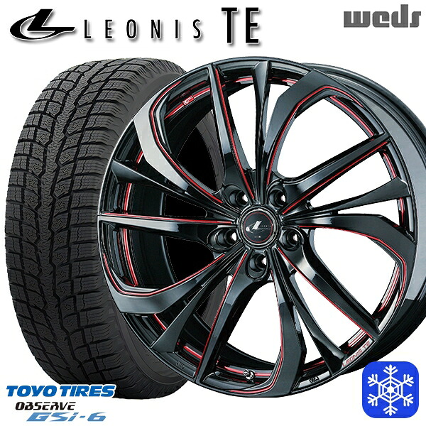 225/60R18 RAV4 NX 2024~2025年製 トーヨー オブザーブ GSi6 Weds ウェッズ レオニス TE BK/SC 18インチ 7.0J 5H114.3 スタッドレスタイヤホイール4本セット|トレッド新横浜師岡店