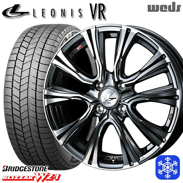 165/60R15 ハスラー ソリオ 2025年製 ブリヂストン ブリザック WZ1 Weds ウェッズ レオニス VR BMCMC 15インチ 4.5J 4H100 新品 スタッドレス1台分4本セット
