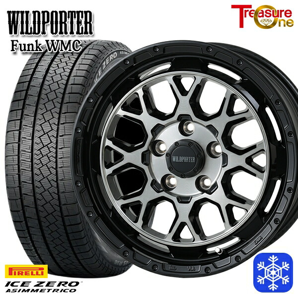 215/60R16 ヤリスクロス ヴェゼル 2022～2023年製 ピレリ アイスゼロアシンメトリコ トレジャーワン ワイルドポーター ファンク WMC BP/BC 16インチ 7.0J 5H114.3 新品 スタッドレス1台分4本セット