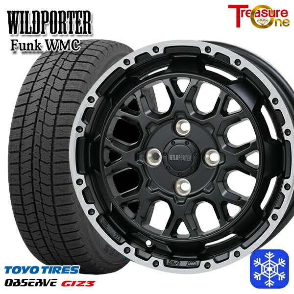 155/65R14 N-BOX タント 2024～2025年製 トーヨー オブザーブ ギズ3 トレジャーワン ワイルドポーター ファンク WMC MB/RP 14インチ 4.5J 4H100 新品 スタッドレス1台分4本セット