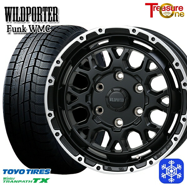 215/65R16 98Q ハイエース ※車検非対応 2023~2024年製 トーヨー ウィンター トランパス TX トレジャーワン ワイルドポーター ファンク WMC MB/RP 16インチ 6.5J 6H139.7 スタッドレスタイヤホイール4本セット|トレッド新横浜師岡店