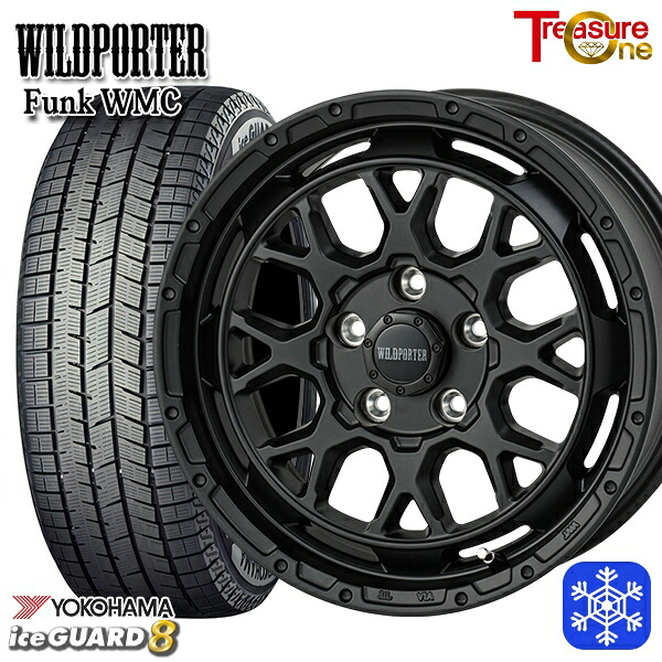 205/60R16 エスティマ マツダ3 2025~2026年製 ヨコハマ アイスガード8 IG80 トレジャーワン ワイルドポーター ファンク WMC MBK 16インチ 7.0J 5H114.3 スタッドレスタイヤホイール4本セット|トレッド新横浜師岡店