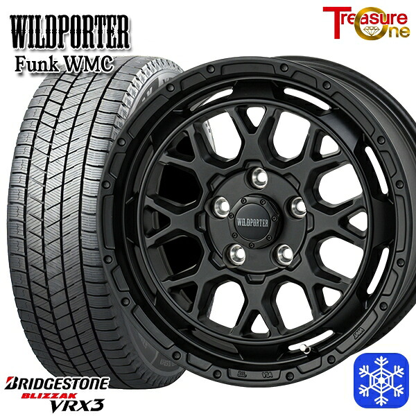 205/60R16 エスティマ マツダ3 2025~2026年製 ブリヂストン ブリザック VRX3 トレジャーワン ワイルドポーター ファンク WMC MBK 16インチ 7.0J 5H114.3 スタッドレスタイヤホイール4本セット|トレッド新横浜師岡店