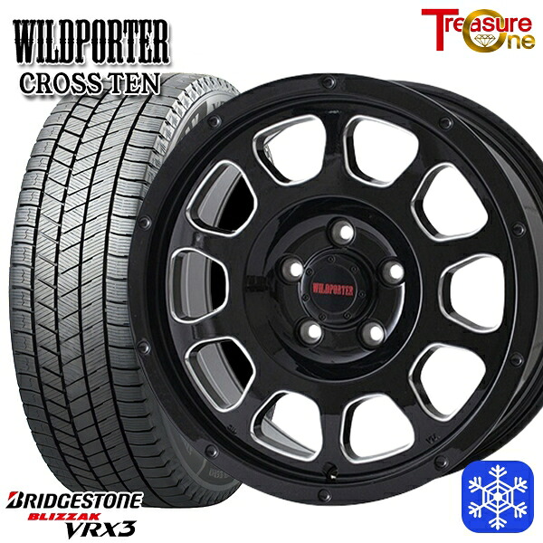 215/60R16 ヤリスクロス ヴェゼル 2024～2025年製 ブリヂストン ブリザック VRX3 トレジャーワン ワイルドポータークロステン BK/SM 16インチ 7.0J 5H114.3 新品 スタッドレス1台分4本セット