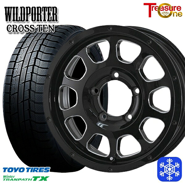215/70R16 100Q ジムニー 2025年製 トーヨー ウィンタートランパス TX トレジャーワン ワイルドポータークロステン BK/SM 16インチ 5.5J 5H139.7 スタッドレスタイヤホイール4本セット｜トレッド新横浜師岡店
