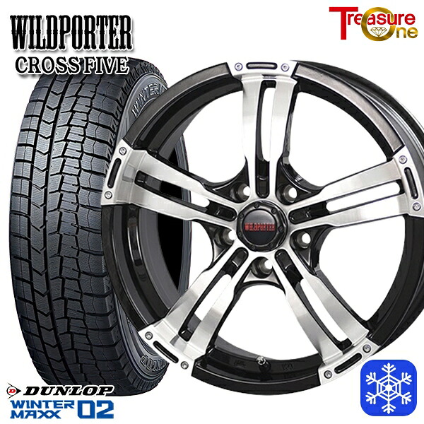 215/60R17 96Q アルファード ヴェルファイア 2023~2024年製 ダンロップ ウィンターマックス WM02 トレジャーワン ワイルドポーター クロスファイブ BP 17インチ 7.5J 5H114.3+35 スタッドレスタイヤホイール4本セット|トレッド新横浜師岡店