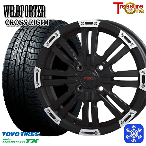 165/65R14 ハスラー ソリオ 2024～2025年製 トーヨー ウィンター トランパス TX トレジャーワン ワイルドポータークロスエイト MB 14インチ 4.5J 4H100 スタッドレスタイヤホイール4本セット｜トレッド新横浜師岡店