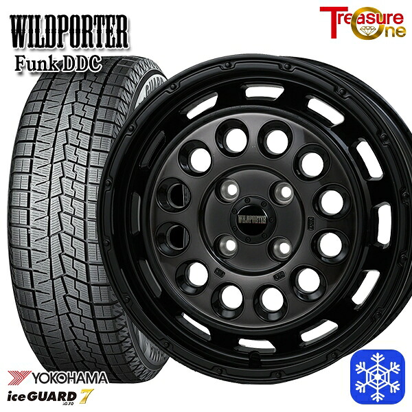 155/65R14 N-BOX タント 2024~2025年製 ヨコハマ アイスガード7 IG70 トレジャーワン ワイルドポーターファンク DDC BP/BC 14インチ 4.5J 4H100 スタッドレスタイヤホイール4本セット|トレッド新横浜師岡店