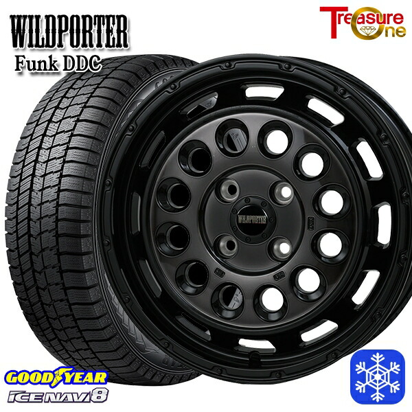 165/65R15 タフト ソリオ 2024～2025年製 グッドイヤー アイスナビ8 NAVI8 トレジャーワン ワイルドポーターファンク DDC BP/BC 15インチ 5.0J 4H100 新品 スタッドレス1台分4本セット