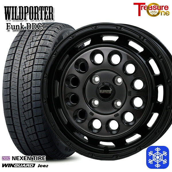 165/55R14 モコ ルークス 2025年製 ネクセン ウィンガードアイス2 トレジャーワン ワイルドポーターファンク DDC BP/BC 14インチ 4.5J 4H100 新品 スタッドレス1台分4本セット
