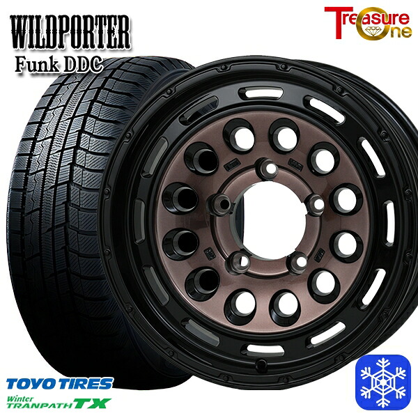 215/70R16 100Q ジムニーシエラ 2025年製 トーヨー ウィンタートランパス TX トレジャーワン ワイルドポーターファンク DDC BP/BC 16インチ 6.0J 5H139.7 スタッドレスタイヤホイール4本セット｜トレッド新横浜師岡店 55,220円