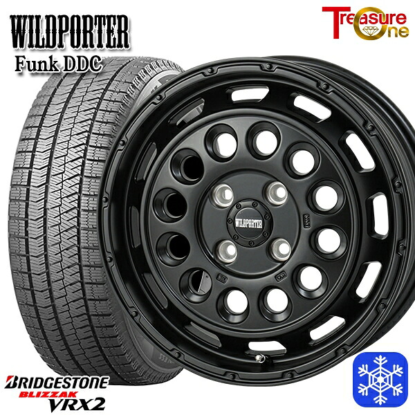 165/55R14 モコ ルークス 数量限定 2021~2022年製 ブリヂストン ブリザック VRX2 トレジャーワン ワイルドポーターファンク DDC MBK 14インチ 4.5J 4H100 新品 スタッドレス1台分4本セット