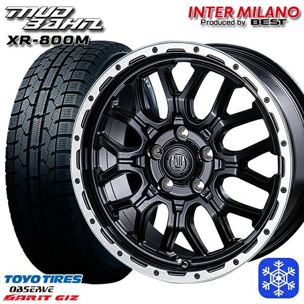225/50R17 アテンザスポーツ エスティマ 2022年製 トーヨー ガリット ギズ インターミラノ マッドバーン XR-800M MBK/RP 17インチ 7.0J 5H114.3 新品 スタッドレス1台分4本セット |トレッド新横浜師岡店
