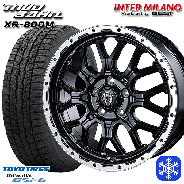225/65R17 ハリアー RAV4 2024~2025年製 トーヨー オブザーブ GSi6 インターミラノ マッドバーン XR-800M MBK/RP 17インチ 7.0J 5H114.3 スタッドレスタイヤホイール4本セット|トレッド新横浜師岡店