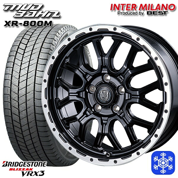 215/50R17 マツダ3 セレナ 2024～2025年製 ブリヂストン ブリザック VRX3 インターミラノ マッドバーン XR-800M MBK/RP 17インチ 7.0J 5H114.3 スタッドレスタイヤホイール4本セット｜トレッド新横浜師岡店 133,900円