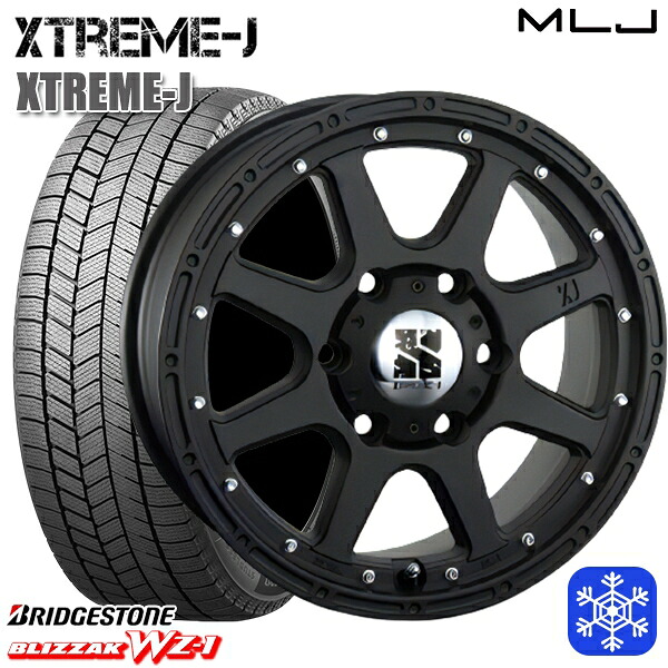 265/65R17 ハイラックス プラド 2025～2026年製 ブリヂストン ブリザック WZ1 MLJ エクストリームJ フラットブラック 17インチ 7.5J 6H139.7 スタッドレスタイヤホイール4本セット｜トレッド新横浜師岡店
