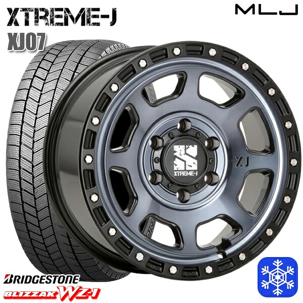 265/65R17 ハイラックス プラド 2025年製 ブリヂストン ブリザック WZ1 MLJ エクストリームJ XJ07 GB/マシンインディゴ 17インチ 8.0J 6H139.7 新品 スタッドレス1台分4本セット
