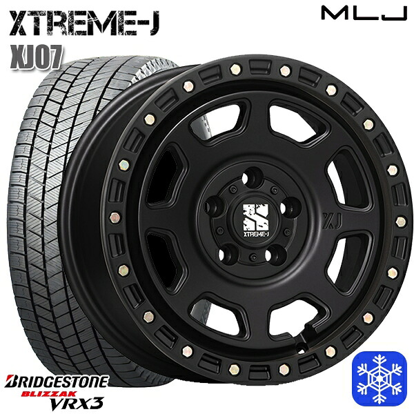 215/50R17 マツダ3 セレナ 2024～2025年製 ブリヂストン ブリザック VRX3 MLJ エクストリームJ XJ07 サテンブラック 17インチ 8.0J 5H114.3 新品 スタッドレス1台分4本セット