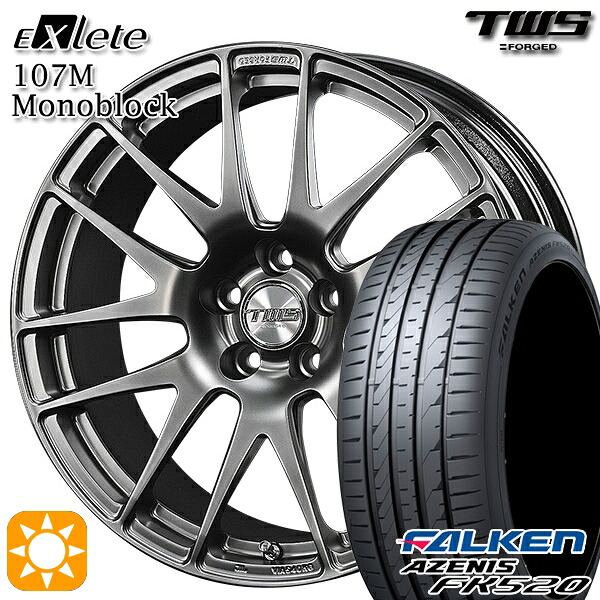 【取付対象】アウディ A1 スポーツバック 215/45R17 91Y XL ファルケン アゼニス FK520 TWS EXlete 107M モノブロック フラットハイパーガンメタ 17インチ 7.5J 5H100 サマータイヤホイールセット |トレッド新横浜師岡店