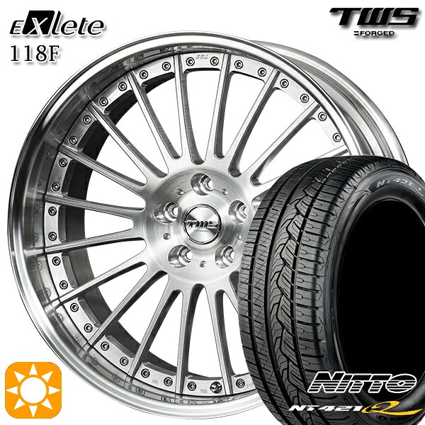 【取付対象】アウディ Q5/SQ5 255/45R20 105W XL ニットー NT421Q TWS EXlete 118F ブラッシュド 20インチ 8.5J 5H112 サマータイヤホイールセット