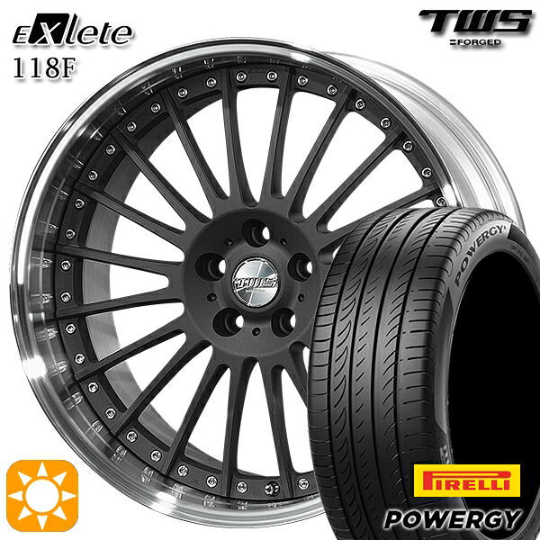 【取付対象】アウディ A6/A7(F2) 245/45R19 102W XL ピレリ パワジー TWS EXlete 118F フラットショットブラック 19インチ 8.0J 5H112 サマータイヤホイールセット |トレッド新横浜師岡店