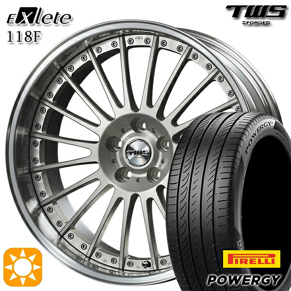 【取付対象】アウディ S4/A4 245/35R19 93Y XL ピレリ パワジー TWS EXlete 118F シルバーパールアルマイト 19インチ 8.0J 5H112 サマータイヤホイールセット |トレッド新横浜師岡店