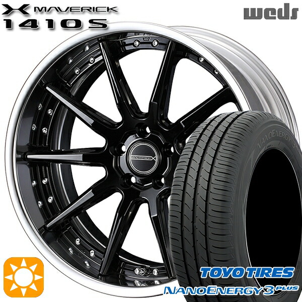 【取付対象】215/40R18 85W トーヨー ナノエナジー3プラス Weds ウェッズ マーベリック 1410S グレイズブラック 18インチ 7.5J 5H114.3 サマータイヤホイールセット