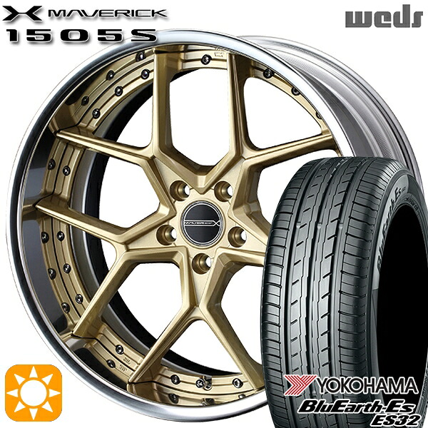 【取付対象】20/30系アルファード ヴェルファイア 235/50R18 97W ヨコハマ ブルーアース ES32 Weds ウェッズ マーベリック 1505S サムライゴールド 18インチ 7.5J 5H114.3 サマータイヤホイールセット |トレッド新横浜師岡店